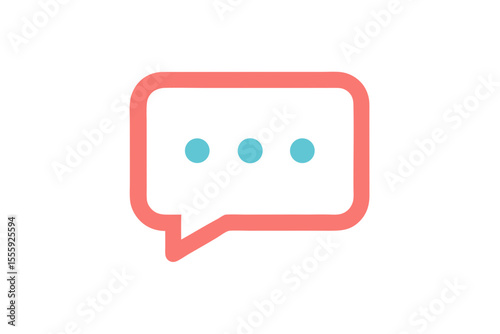 message bubble icon chat three dots talk