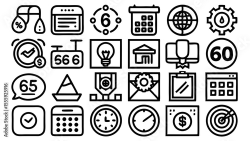 Editable linear icons for digital content creators and copywriters.
