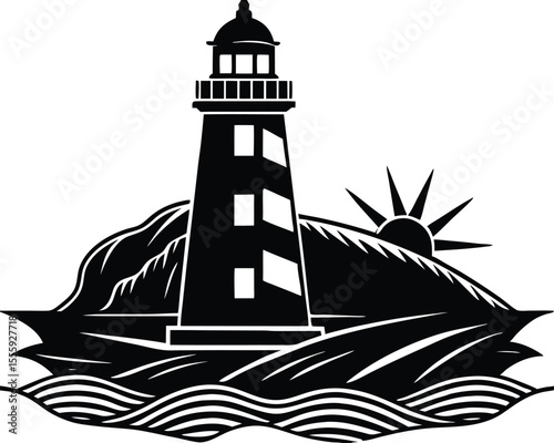 Lighthouse Vector Art, Lighthouse Icon Clipart
