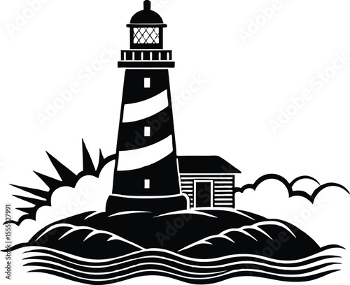 Lighthouse Vector Art, Lighthouse Icon Clipart