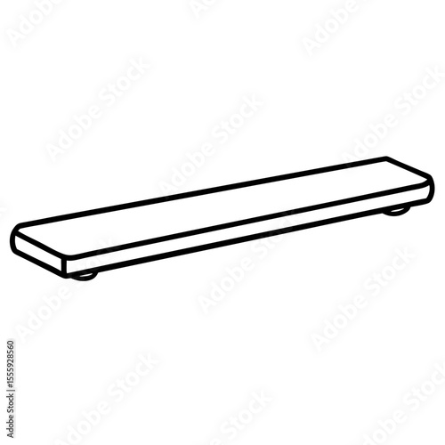 wooden plank on white background