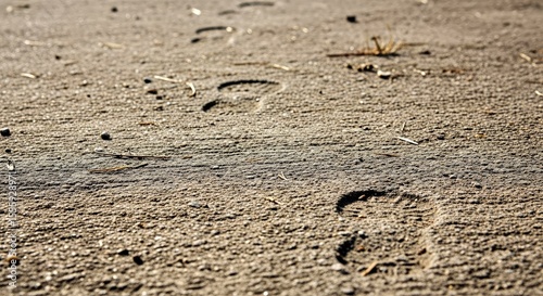 Natural Earth Toned Concrete Texture Faint Footprint Impressions Debris