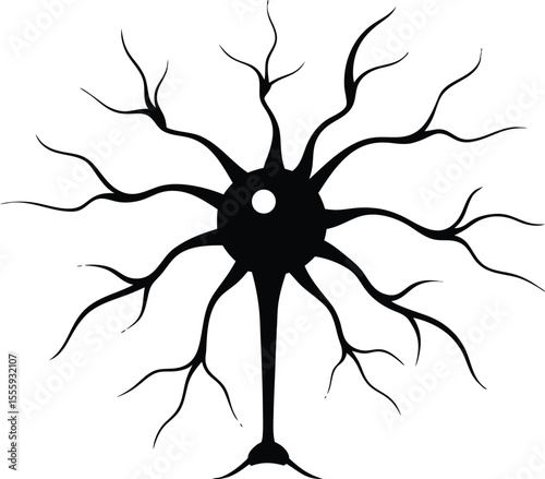 Nerve Cell Vector Art, Nerve Cell, Icon
