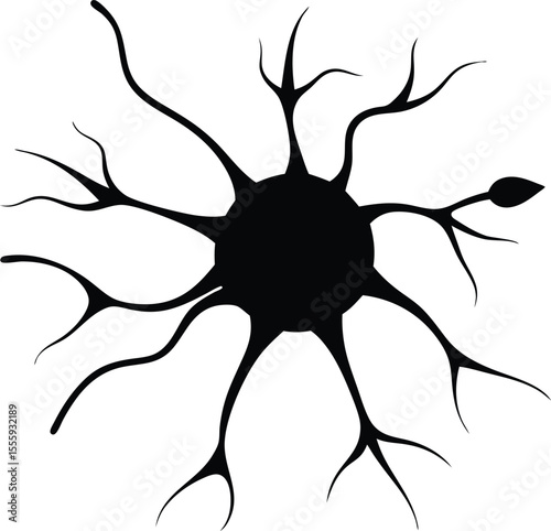 Nerve Cell Vector Art, Nerve Cell, Icon