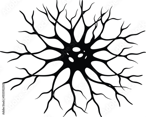 Nerve Cell Vector Art, Nerve Cell, Icon