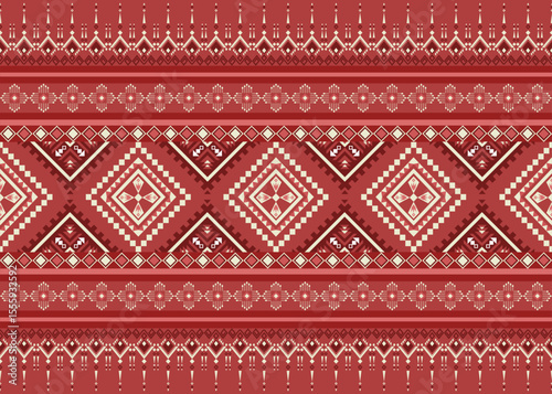 Geometric ethnic oriental traditional pattern.Figure tribal embroidery style.
