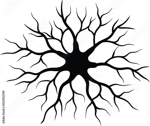Nerve Cell Vector Art, Nerve Cell, Icon