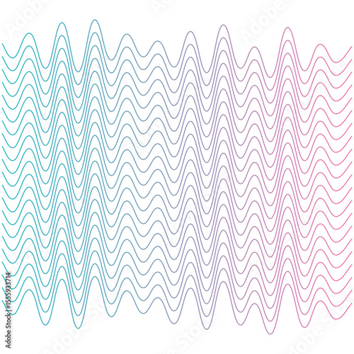 Gradient Wavy Line Background – Minimal Abstract Curve Design with Blue to Pink Flow