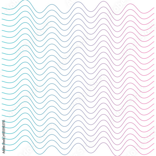 Gradient Wavy Line Background – Minimal Abstract Curve Design with Blue to Pink Flow
