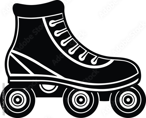 Roller Skate Vector Art, Roller Skate Icon