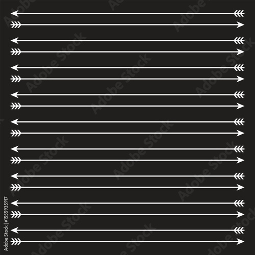 Bow arrow set with feathers isolated on white background. Vector icon illustration