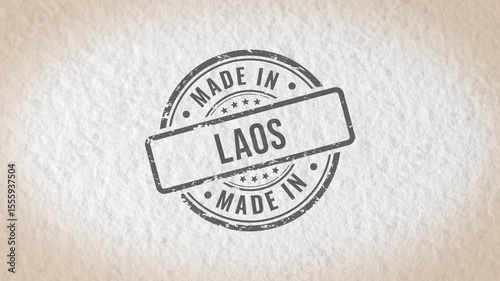 Made in Laos stamp