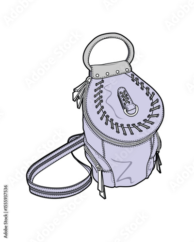 Vanity bags mockup template vector design technical illustration.