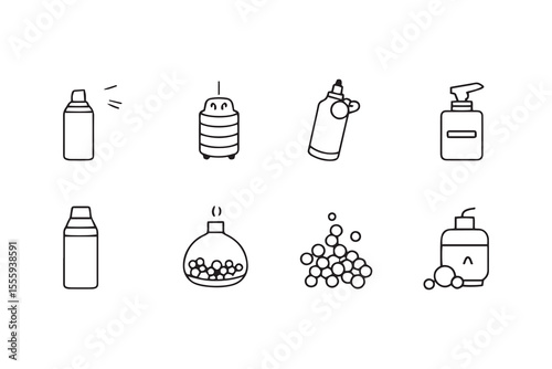 Air freshener line art and black color