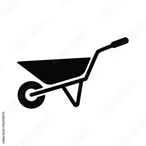Wheelbarrow icon design template