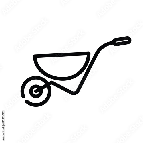 Wheelbarrow icon design template