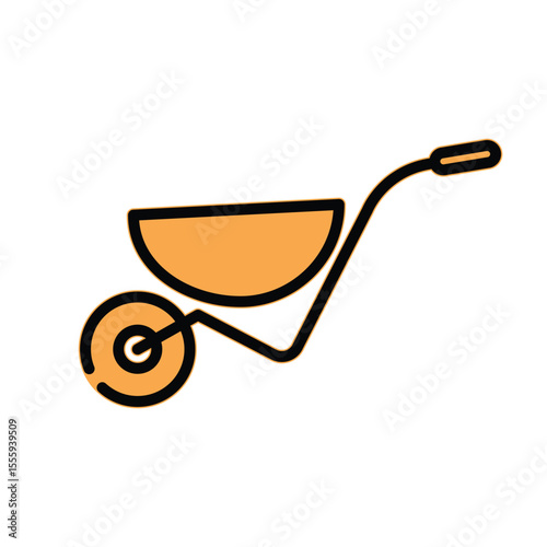 Wheelbarrow icon design template