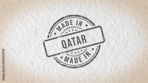 Made in Qatar stamp
