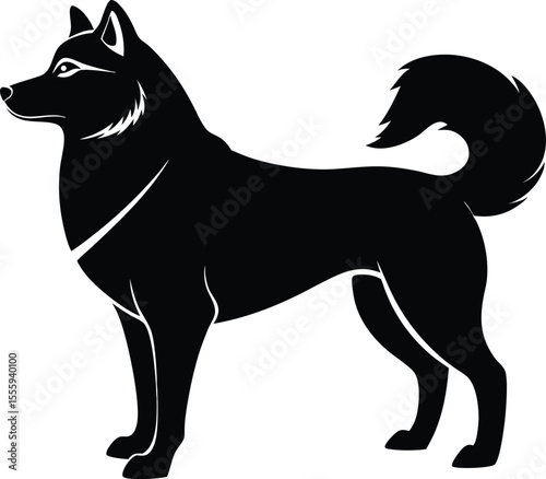 Siberian Husky Dog Vector Art