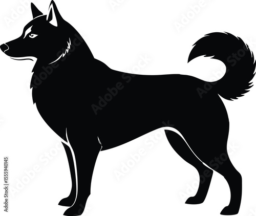 Siberian Husky Dog Vector Art