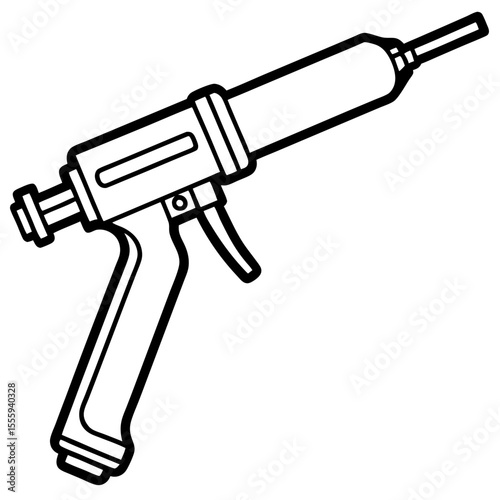 Mechanical Grease Gun Line Illustration