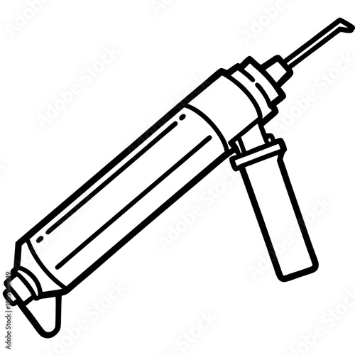 Mechanical Grease Gun Line Illustration