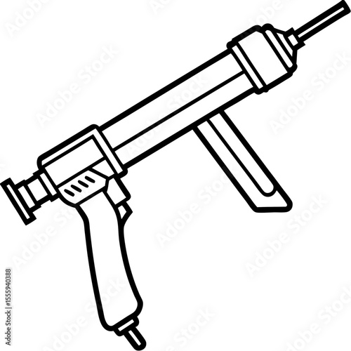 Mechanical Grease Gun Line Illustration