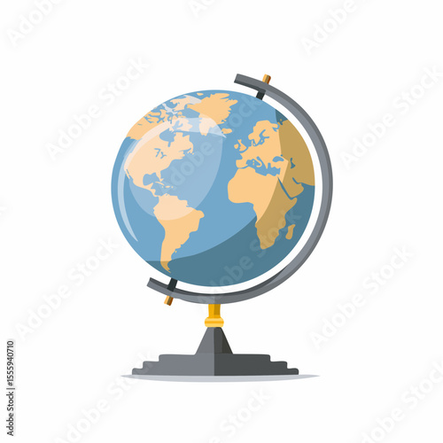 globe on white background