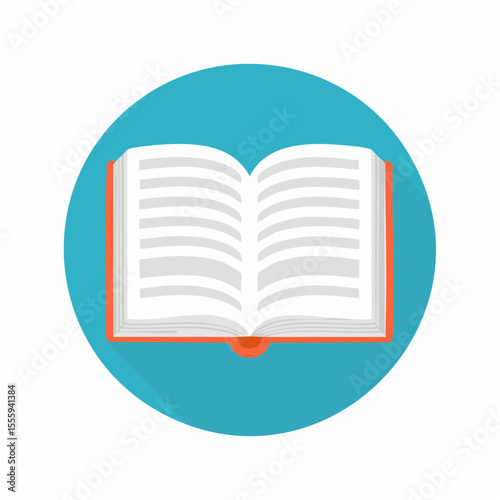 Open Book Icon Vector Illustration of an Open Book for Education, Reading, and Knowledge