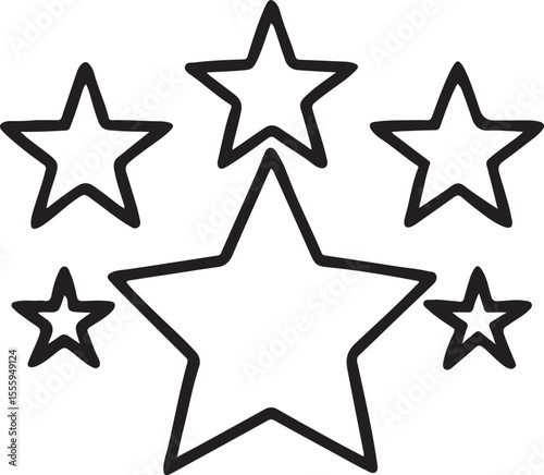 Star Black Icon Representing Favorite or Rating in Clean Minimal Design for Reviews and UI Elements