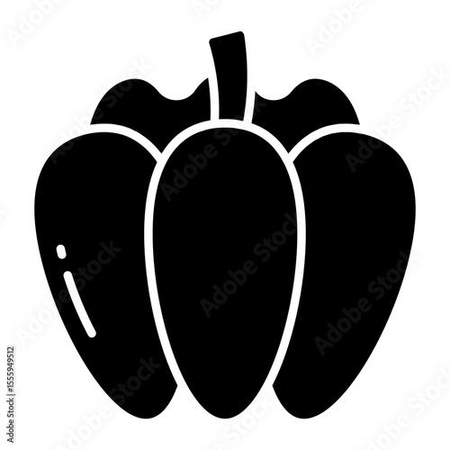 A perfect design icon of capsicum