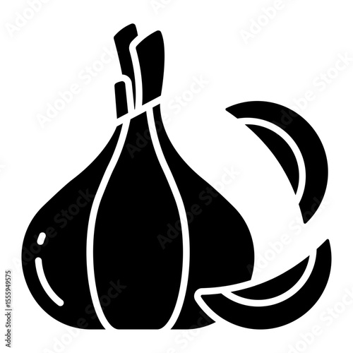 Modern design icon of garlic