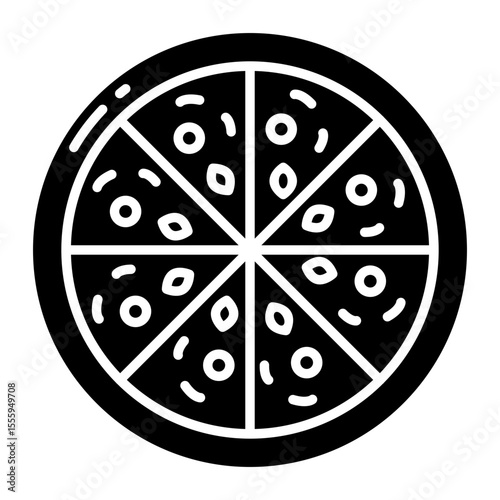 Editable design icon of pizza