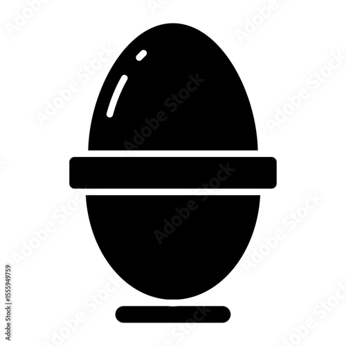 Boiled egg icon, editable vector