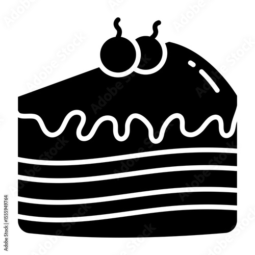 A perfect design icon of cake slice