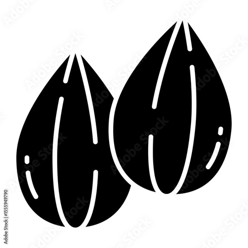 Modern design icon of almonds