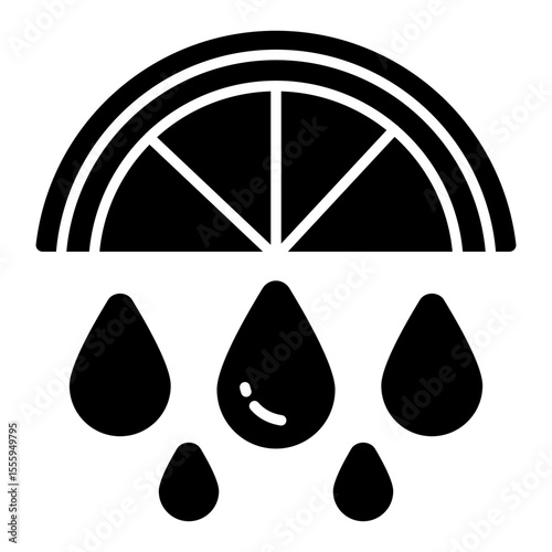 A unique design icon of lemon juice