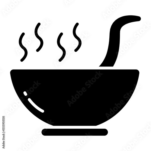 Soup bowl icon in trendy design