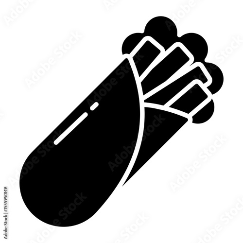 Modern design icon of shawarma