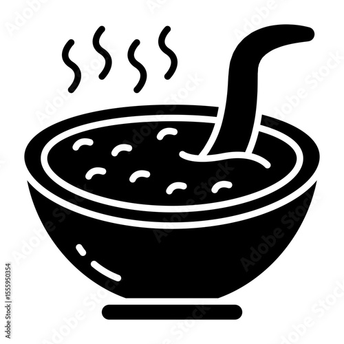 Soup bowl icon in trendy design