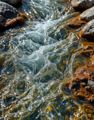 Flowing Stream with Rocks