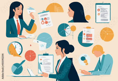 Tough decisions, choosing career path, make choices or think about final result, business directions challenge, confusion or decide options concept, businesswoman thinking and make business decision