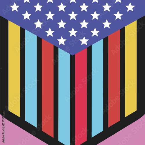 Clean Symmetrical Vector Illustration Of A United States Navy Ship