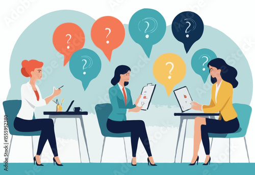 Tough decisions, choosing career path, make choices or think about final result, business directions challenge, confusion or decide options concept, businesswoman thinking and make business decision