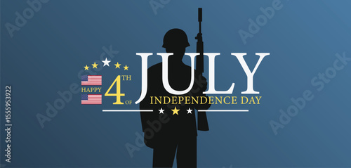 American Flag Folded Style 4th July Banner