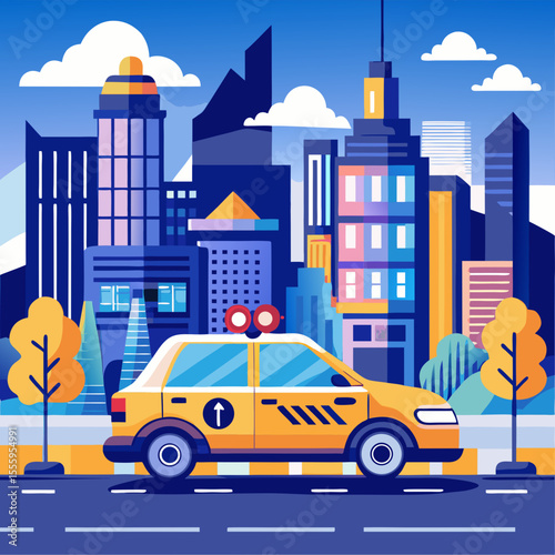 taxi on the street