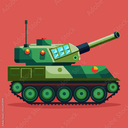 toy tank isolated on white