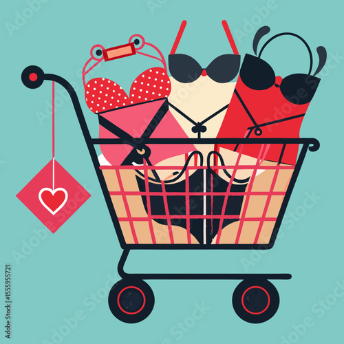 vector illustration of a shopping cart