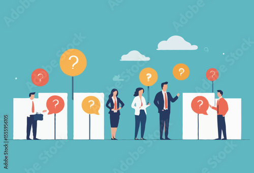360 degree feedback, assessment or performance appraisal, customer review, testimonial or job networking, employee evaluation, rating or survey concept, businessman get feedback from colleague