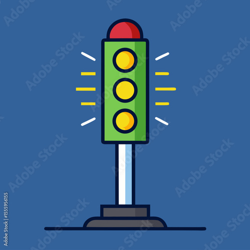 traffic light on the blue sky